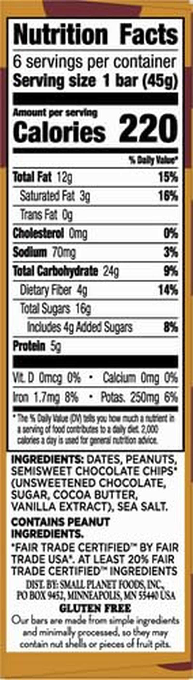 Larabar Peanut Butter Chocolate Chip, Gluten Free Fruit & Nut Bar, 6 Ct