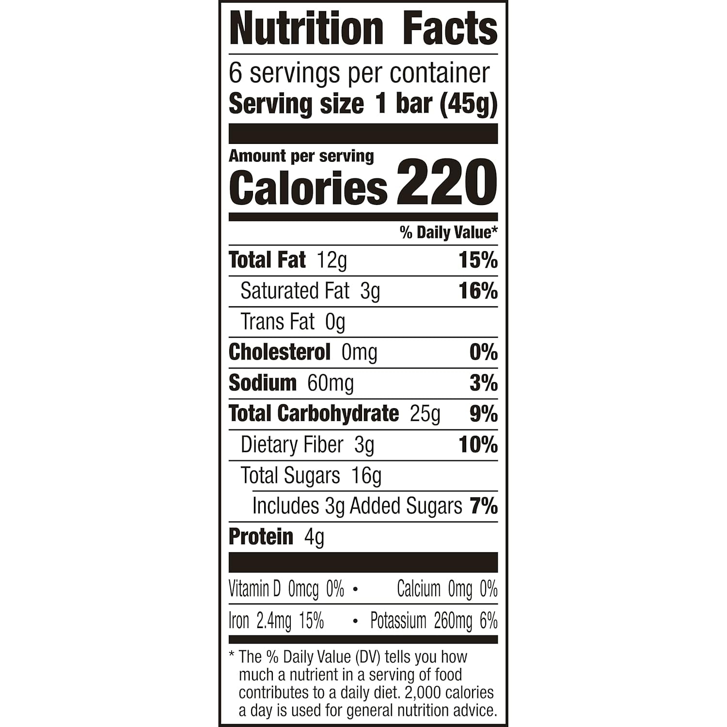 Larabar Chocolate Chip Cookie Dough, Gluten Free Vegan Fruit Nut Bars, 6 Ct