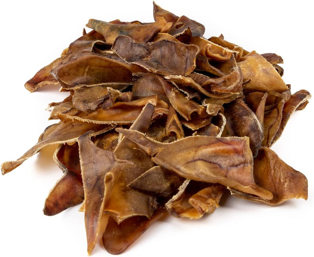 Mighty Paw Half Pig Ears for Dogs - All Natural Single Ingredient Pig Ear Treat - Better than Rawhide Snacks for Puppies and Large Dogs - a Better Treat Dog Will Love - Dog Toys Compatible Chews