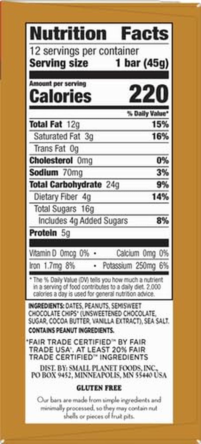 Larabar Peanut Butter Chocolate Chip, Gluten Free Fruit & Nut Bar, 12 Ct