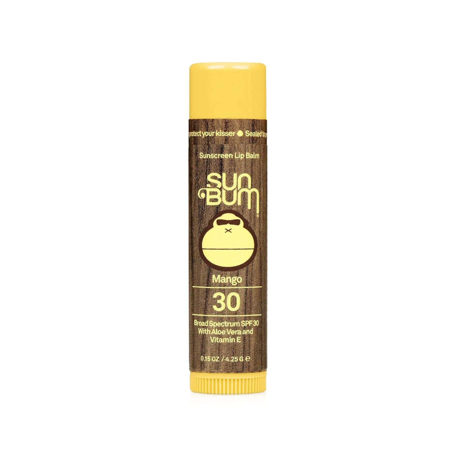 Sun Bum SPF 30 Sunscreen Lip Balm | Vegan and Cruelty Free Broad Spectrum UVA/UVB Lip Care with Aloe and Vitamin E for Moisturized Lips | Mango Flavor |.15 Oz