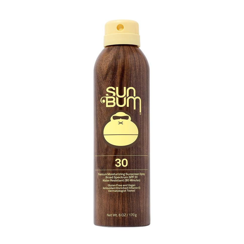 Sun Bum Original SPF 30 Sunscreen Spray |Vegan and Hawaii 104 Reef Act Compliant (Octinoxate & Oxybenzone Free) Broad Spectrum Moisturizing UVA/UVB Sunscreen with Vitamin E | 6 Oz