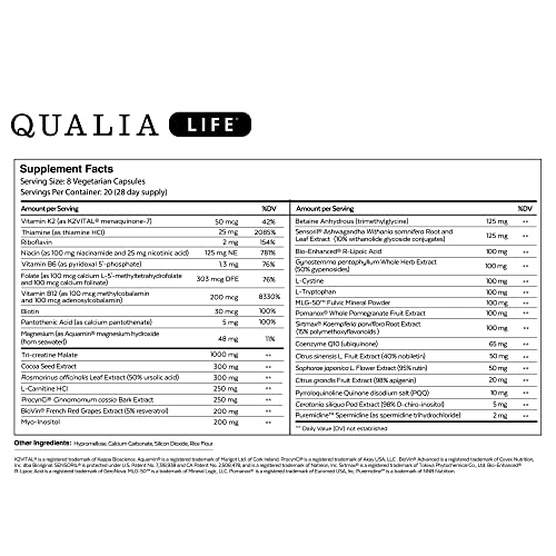 Qualia Life Dietary Supplement - 160 Capsules