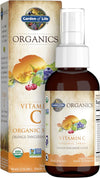 Garden of Life Organics Vitamin C Spray for Kids and Adults - Orange Tangerine, Vitamin C Supplement, Antioxidant for Immune Support and Skin Health, 2 Fl Oz Liquid Drops