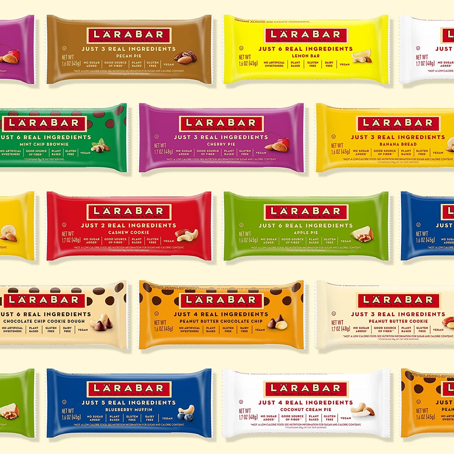 Larabar Chocolate Chip Cookie Dough, Gluten Free Fruit & Nut Bar, 12 Ct