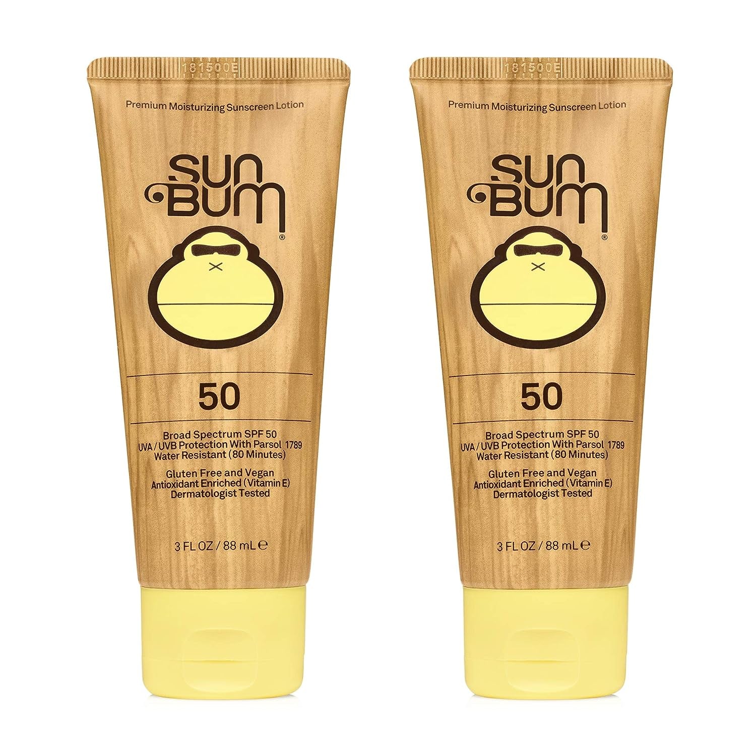 Sun Bum Original Spf 50 Sunscreen Lotion Vegan and Reef Friendly (Octinoxate & Oxybenzone Free) Broad Spectrum Moisturizing Uva/Uvb with Vitamin E 3 Ounce 2 Pack