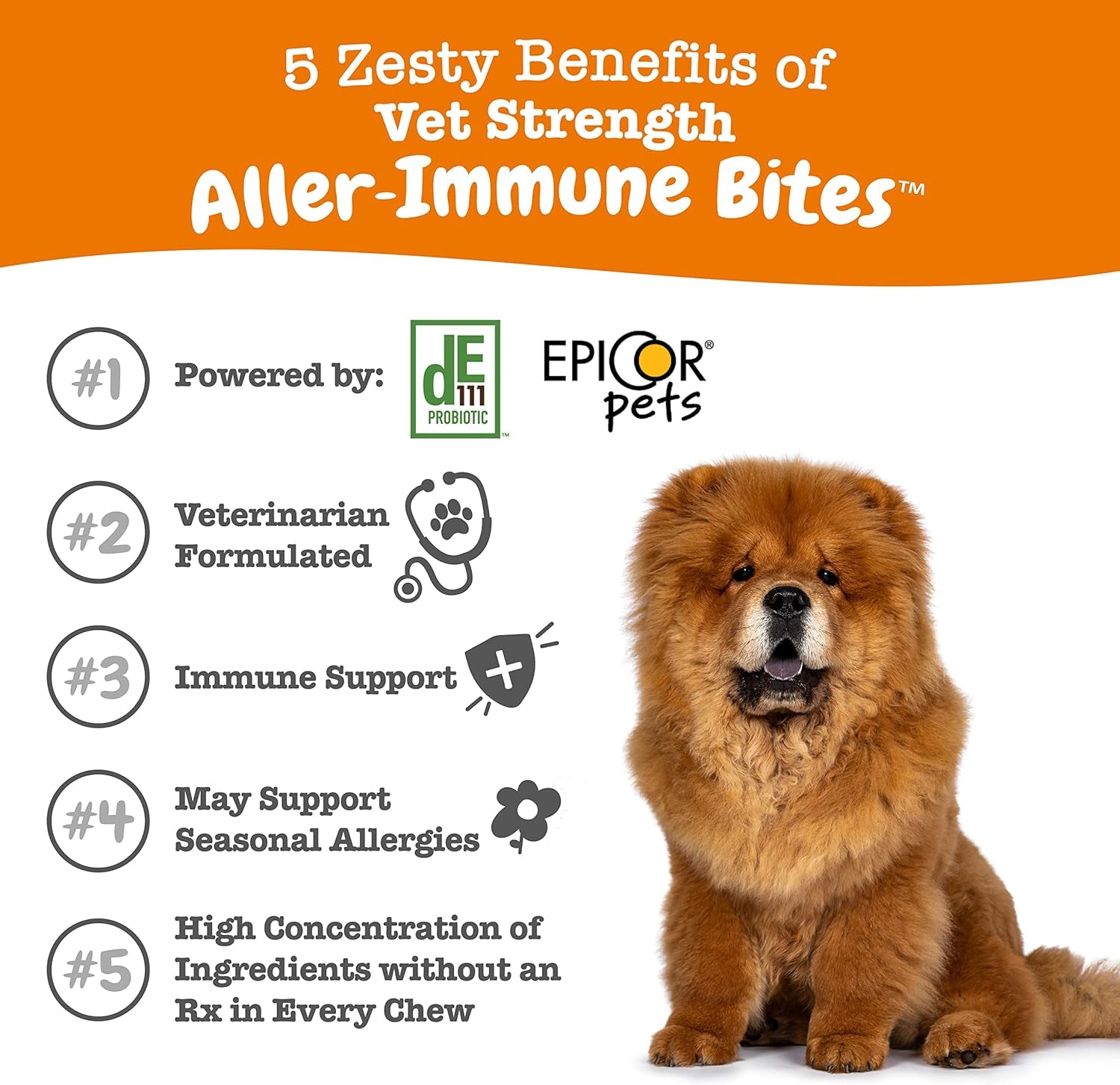 Zesty Paws Dog Allergy Relief - anti Itch Supplement - Omega 3 Probiotics for Dogs - Digestive Health - Soft Chews for Skin & Seasonal Allergies - with Epicor Pets – VS - Cheese - 90 Count