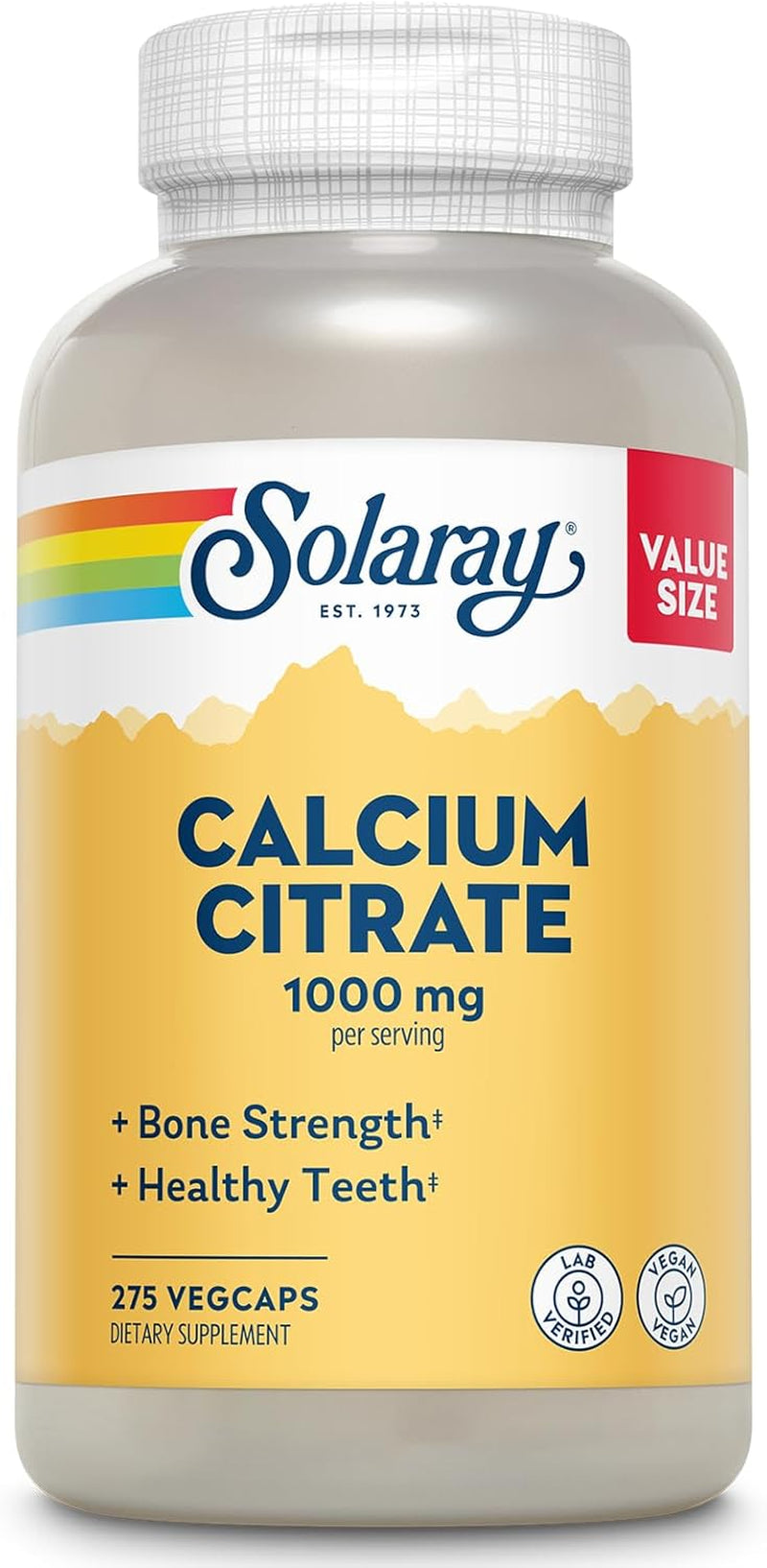 Solaray Calcium Citrate Complex, 1000 Mg (68 Serv, 275 Count)