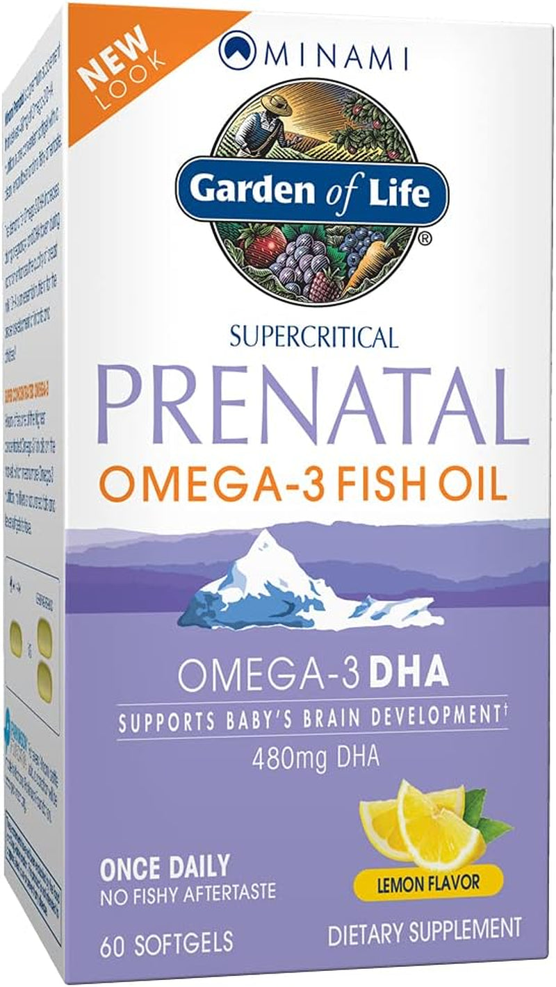 Garden of Life Prenatal DHA Omega 3 Fish Oil - Minami Natural Prenatal, 60 Softgels