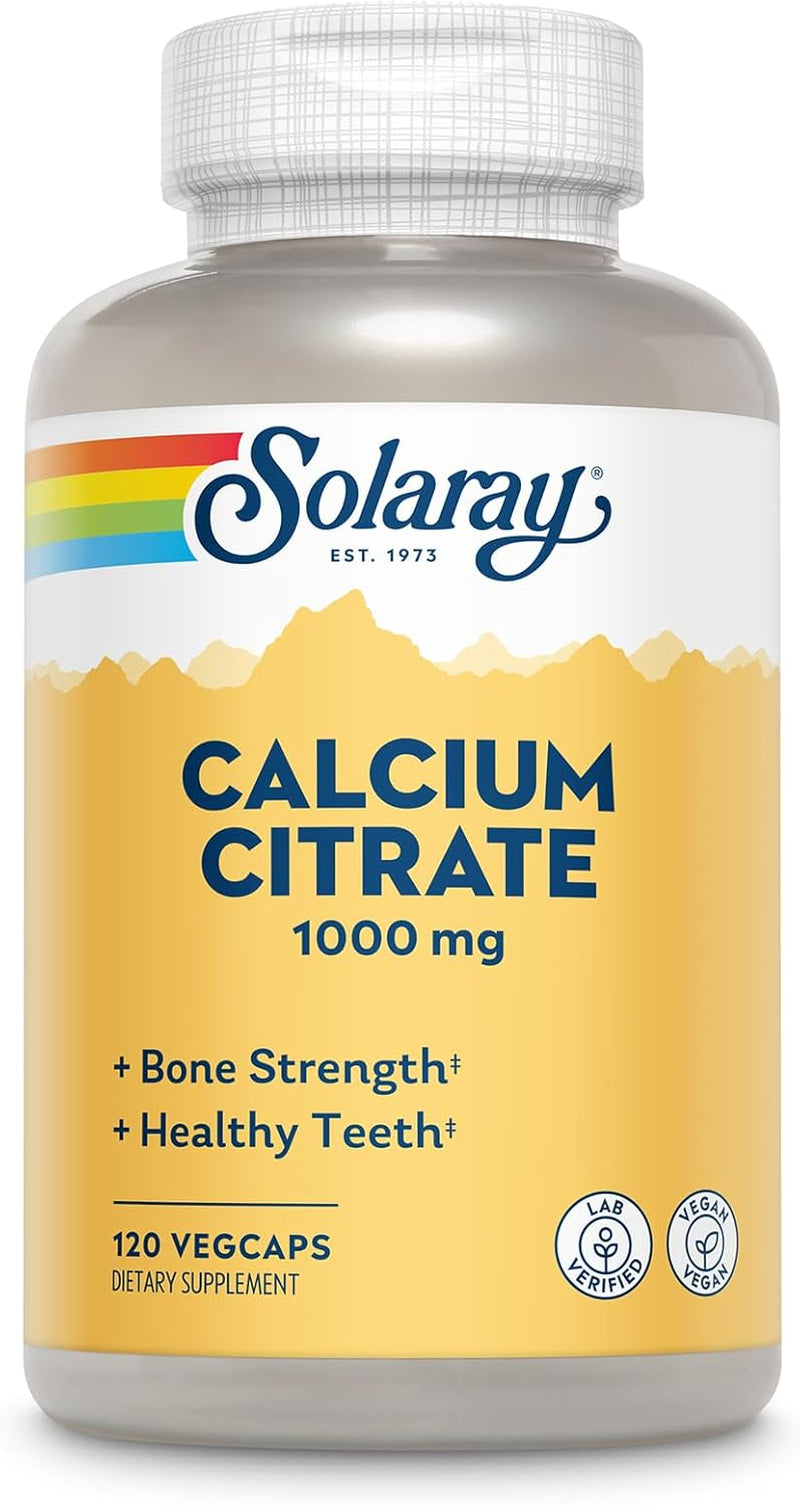 Solaray Calcium Citrate Capsules, 1000Mg, 120 Count