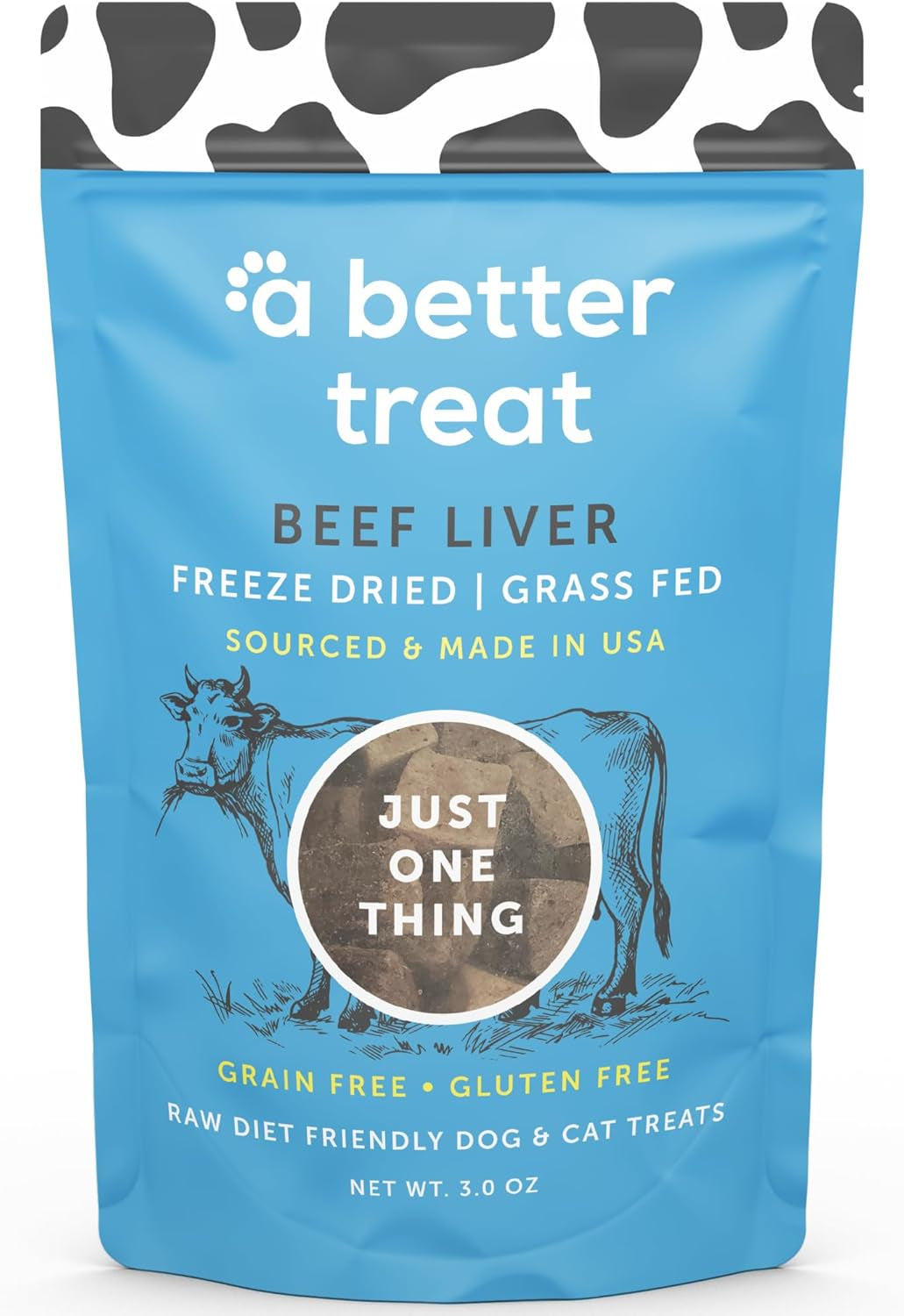 A Better Treat – Freeze Dried Beef Dog Treats, Grass Fed, Beef Liver Single Ingredient | Natural, Healthy, High Value | Gluten Free, Grain Free, High Protein, Diabetic Friendly | Made in the USA