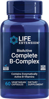 Life Extension Bioactive Complete B-Complex, Heart, Brain and Nerve Support, Healthy Energy, Metabolism, Complete B Complex, 60 Vegetarian Capsules