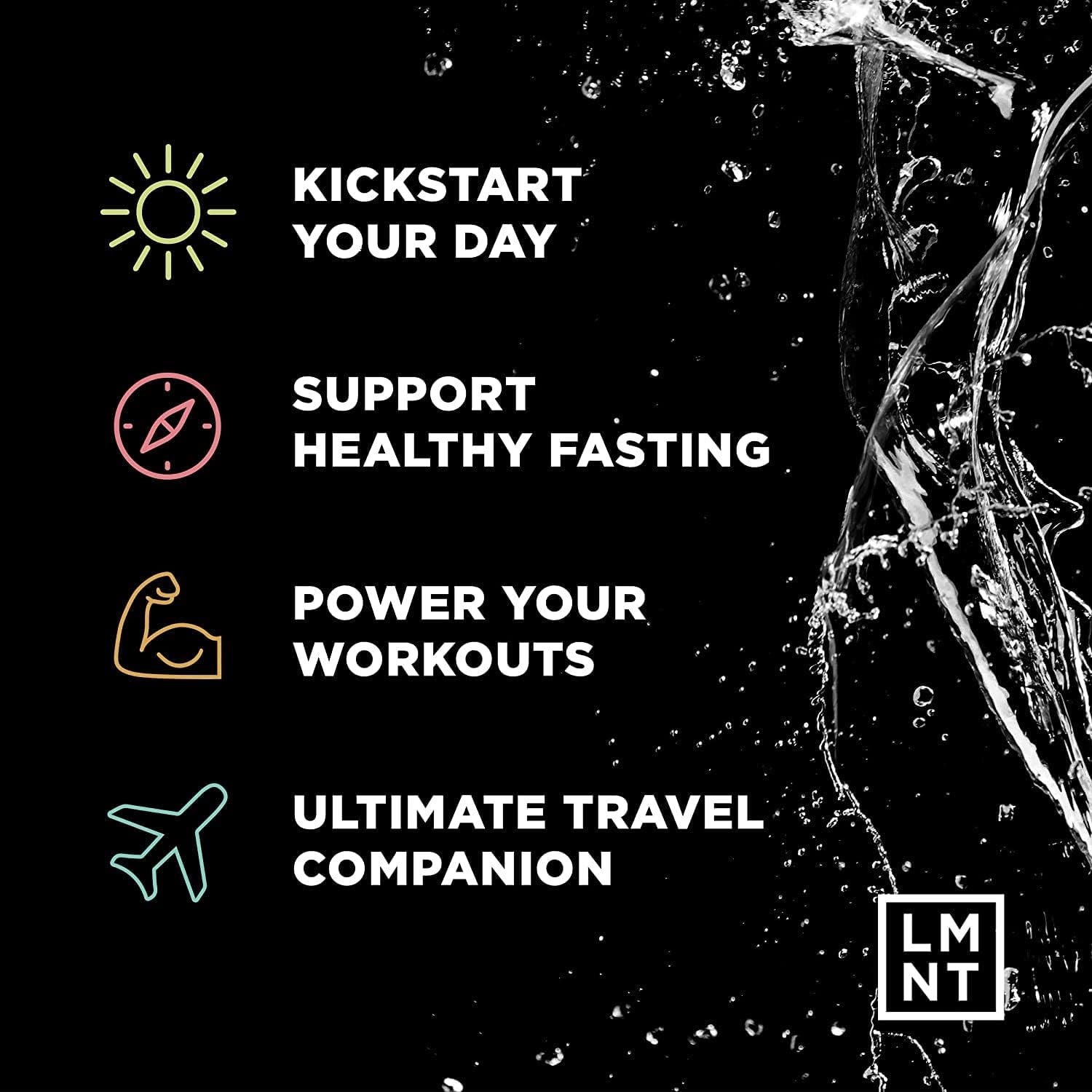 LMNT Zero Sugar Electrolytes - Sample Pack | Drink Mix | 8 Sticks