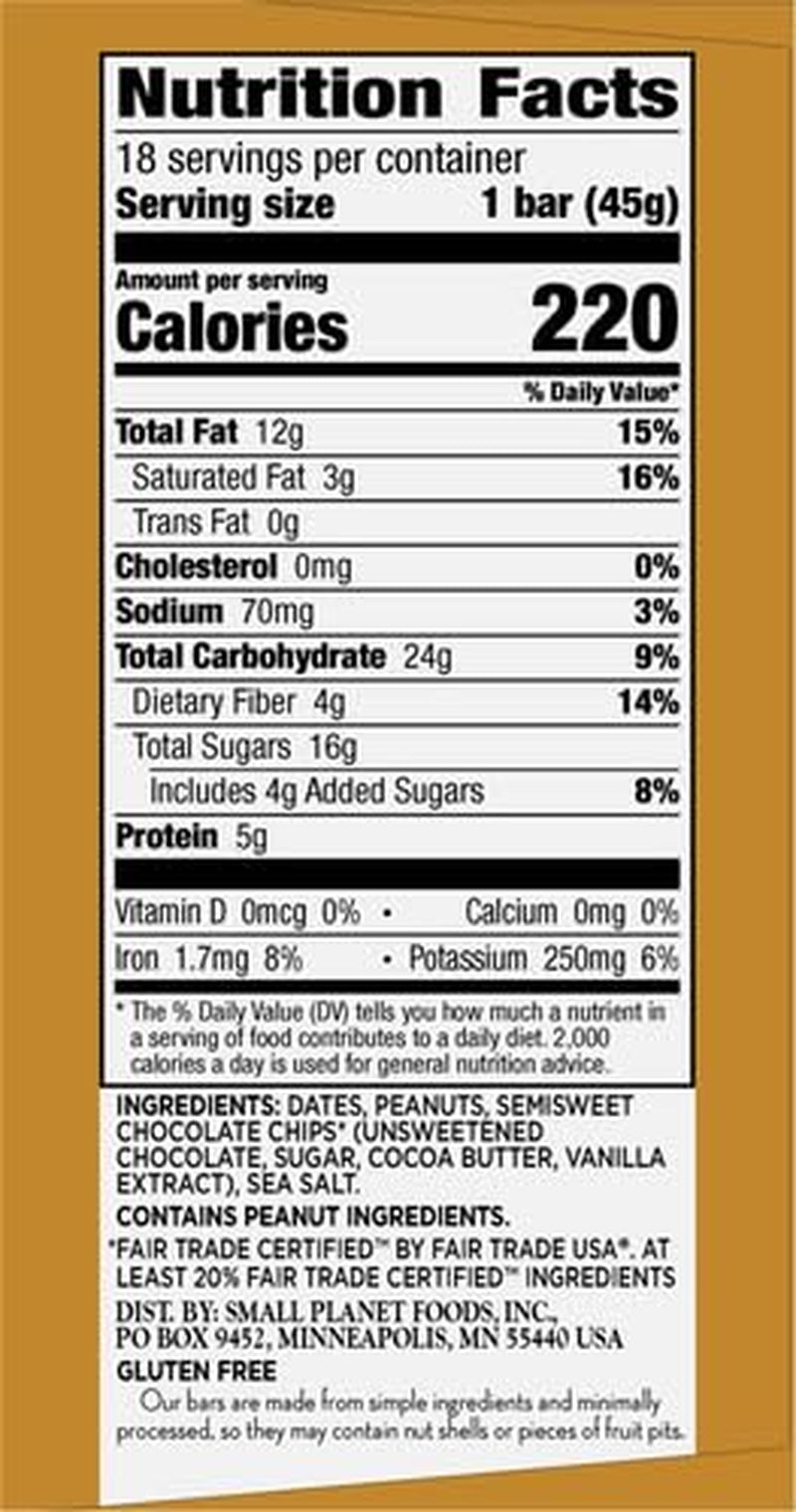 Larabar Peanut Butter Chocolate Chip, Gluten Free Fruit & Nut Bar, 18 Ct