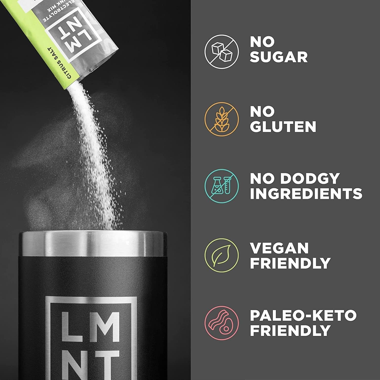 LMNT Zero Sugar Electrolytes - Sample Pack | Drink Mix | 8 Sticks