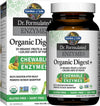 Garden of Life Dr Formulated Digestive Enzymes with Papain, Bromelain, Lipase for Digestion & Nutrient Absorption – Organic Digest+ - Vegan, Gluten-Free, Non-Gmo, Tropical Fruit Flavor, 90 Chewables