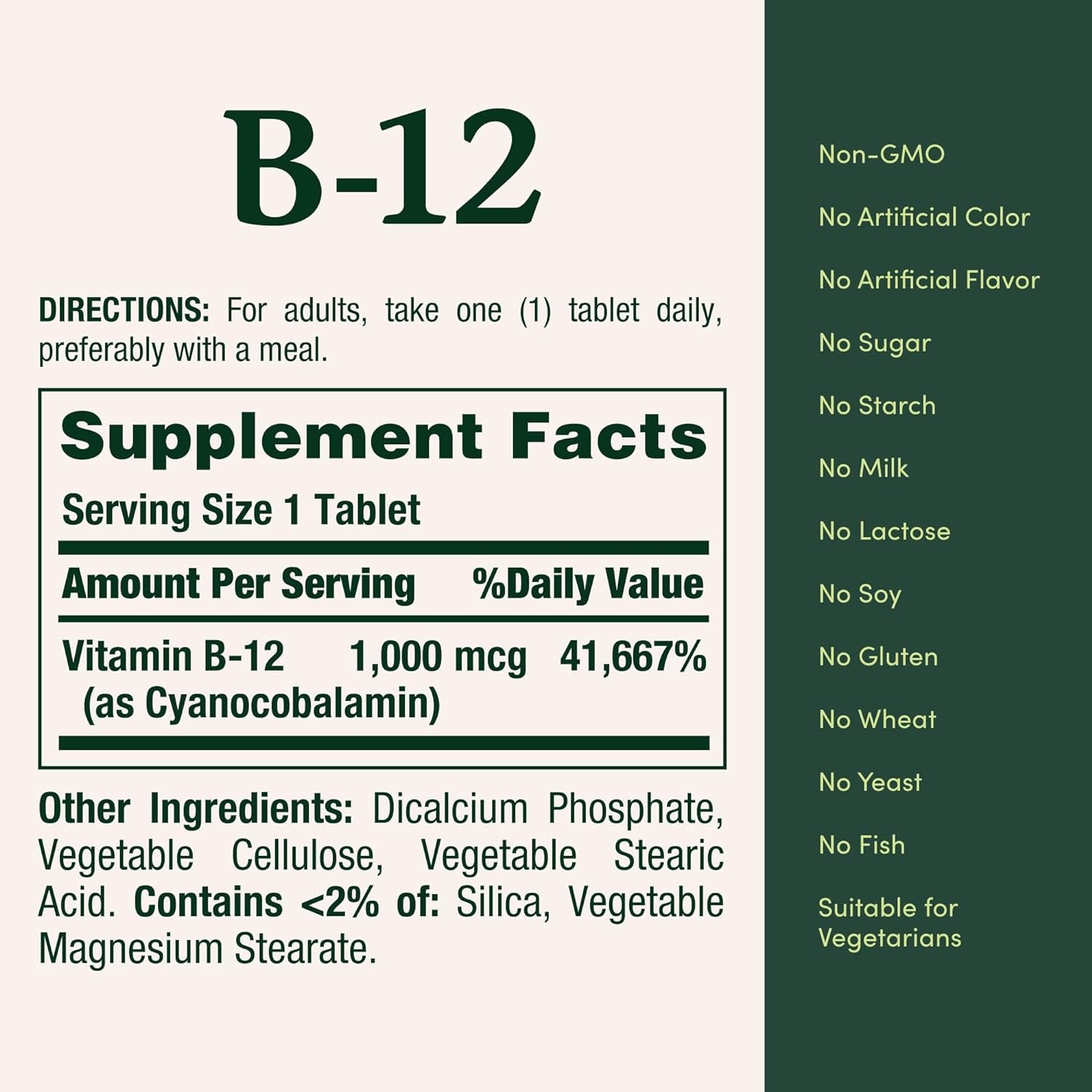 Nature'S Bounty Vitamin B12, Supports Energy Metabolism, Tablets, 1000Mcg, 200 Ct