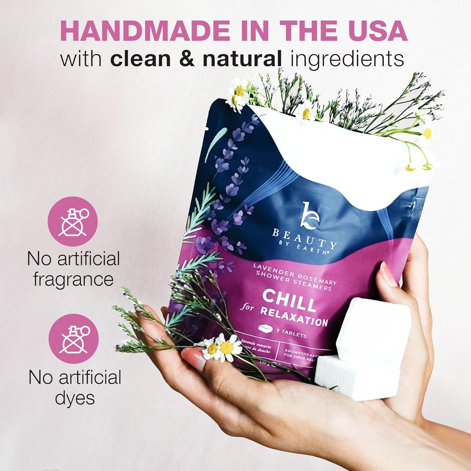 Shower Steamers Aromatherapy - USA Made Lavender Shower Bombs Relaxation Gifts for Women for Stress Relief & Bath Essentials for Wife, New Mom Gifts after Birth, Nurse Gifts & Relaxing Gifts for Men