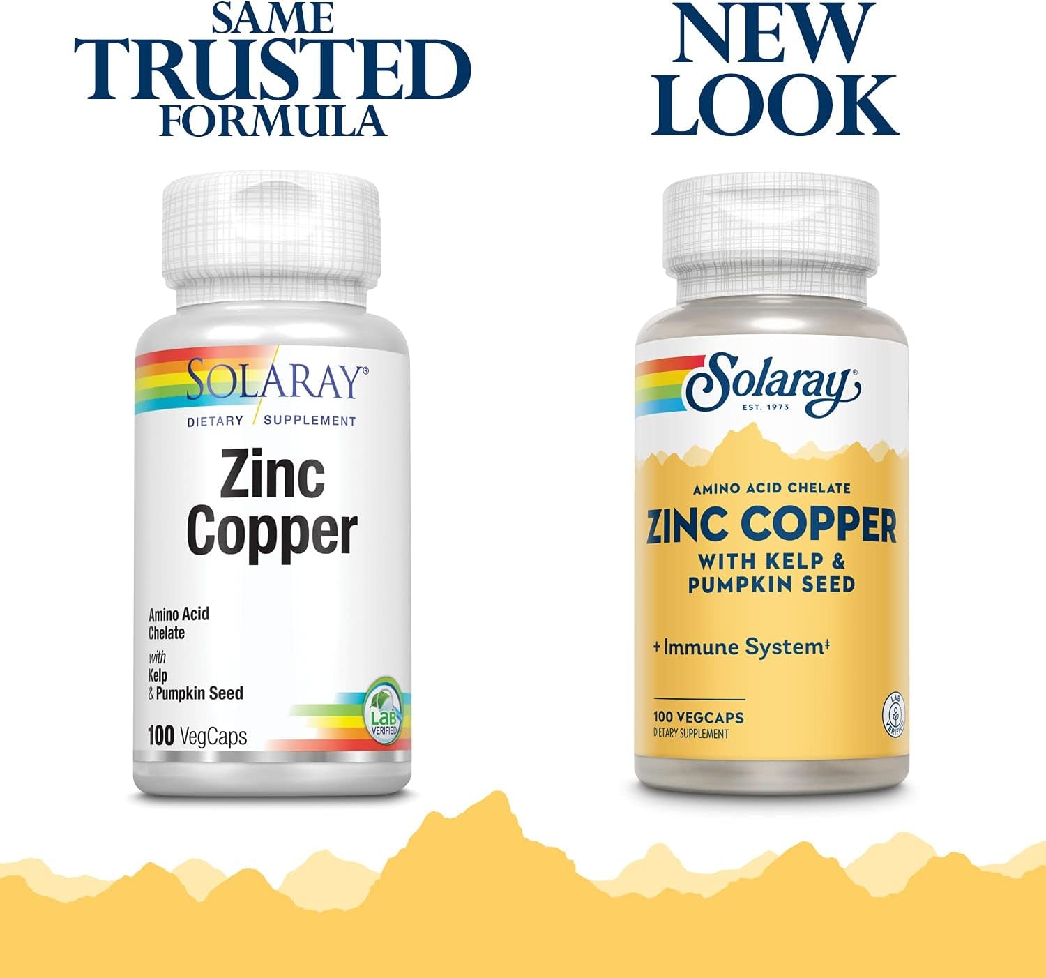 Zinc with Copper Solaray 100 Vegcaps