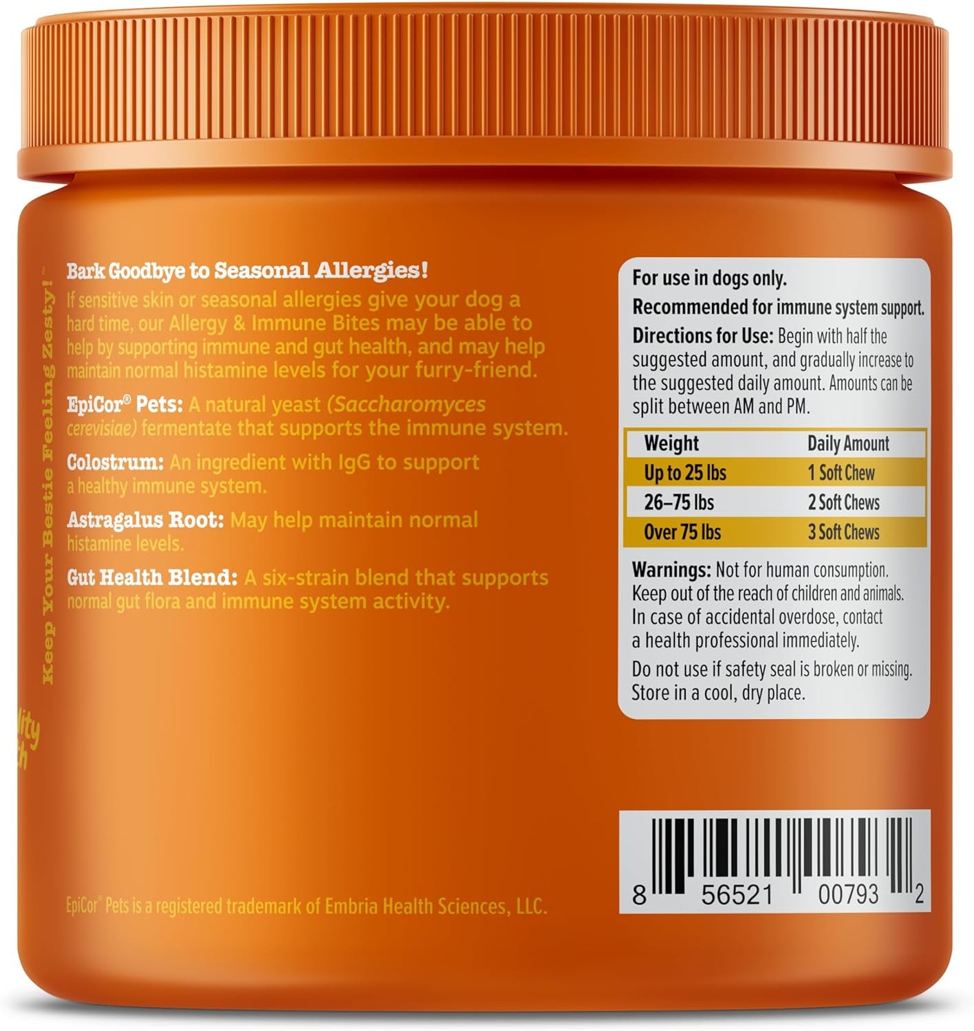 Zesty Paws Dog Allergy Relief - anti Itch Supplement - Omega 3 Probiotics for Dogs - Salmon Oil Digestive Health - Soft Chews for Skin & Seasonal Allergies - with Epicor Pets - PB - 90 Count