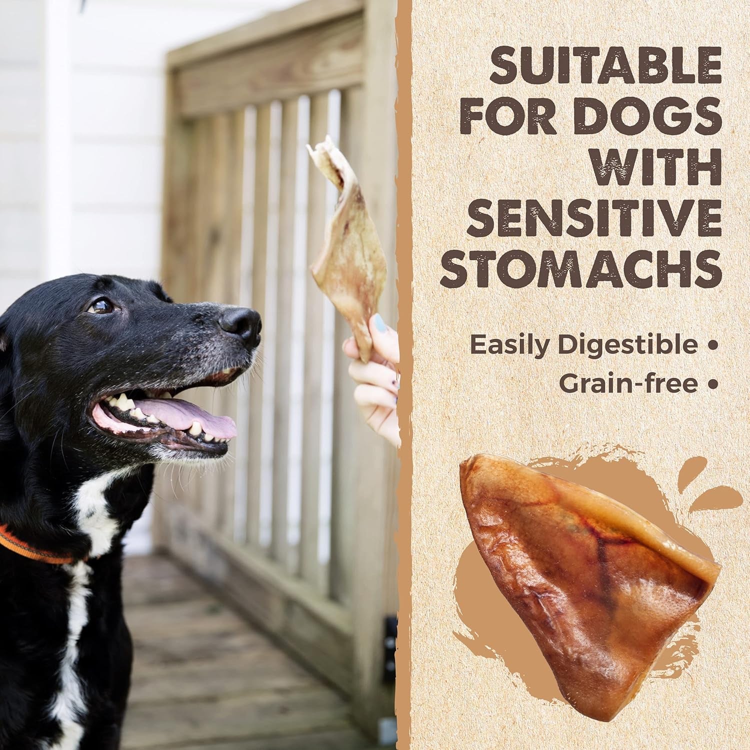 Mighty Paw Half Pig Ears for Dogs - All Natural Single Ingredient Natural Dog Ear Treat - Better than Rawhide Snacks for Puppies - a Better Treat Dog Bone Alternative for Medium and Large Dogs