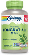 SOLARAY Tongkat Ali 400 Mg - Longjack Tongkat Ali for Men - Herbal Support for Men'S Health and Vitality - Vegan, Non-Gmo, Lab Verified - 180 Servings, 180 Vegcaps